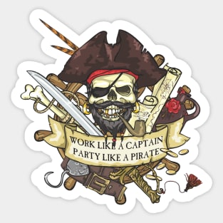 Party like a pirate Sticker